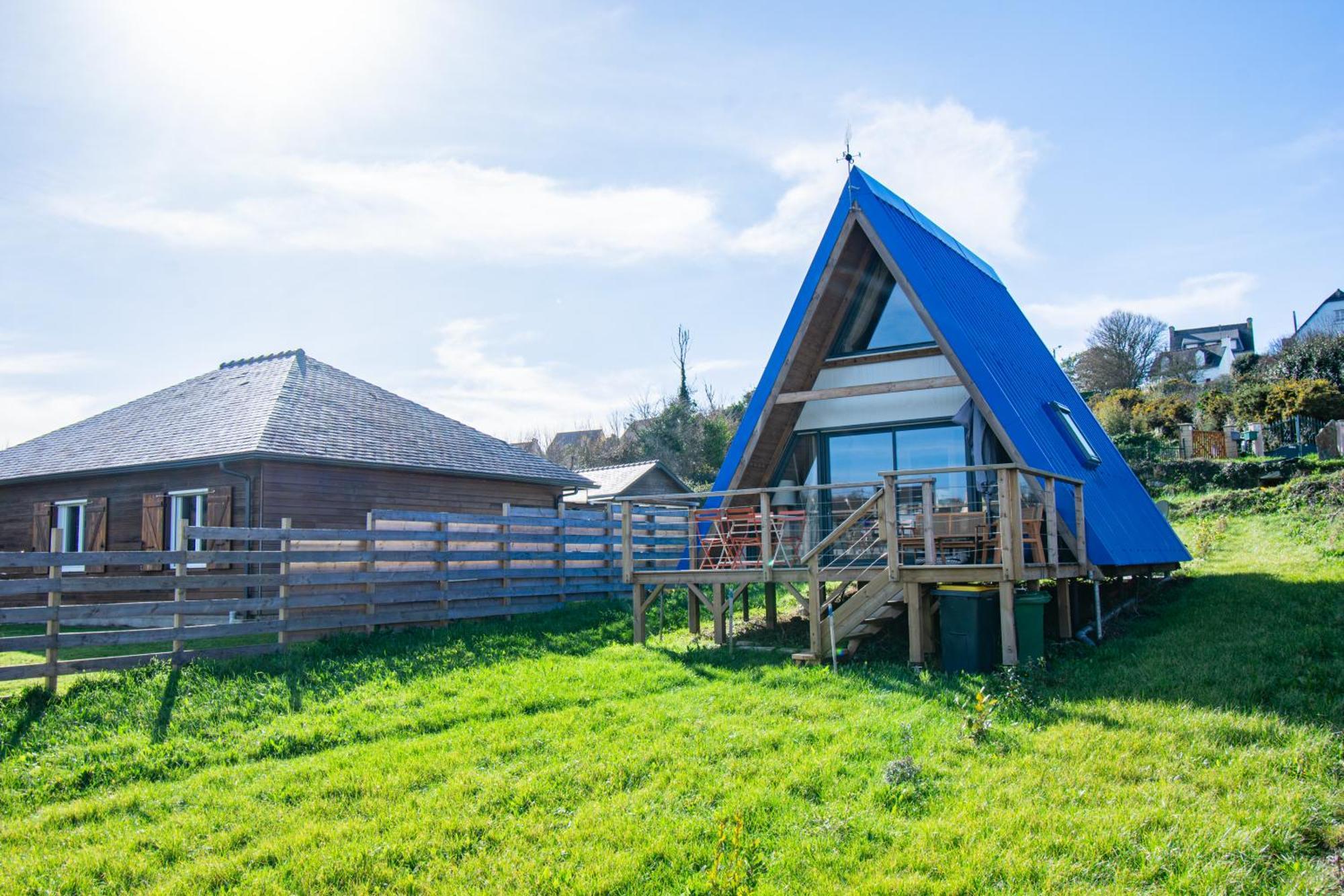Le Tipi Bleu Tiny House Neuve Avec Terrasse Et Jardin Villa Camaret-sur-Mer Exterior foto